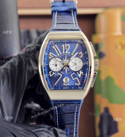 Copy Franck Muller Vanguard Yachting Blue Dial Chronograph Quartz Watches